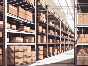 A warehouse full of organized shelves with various products